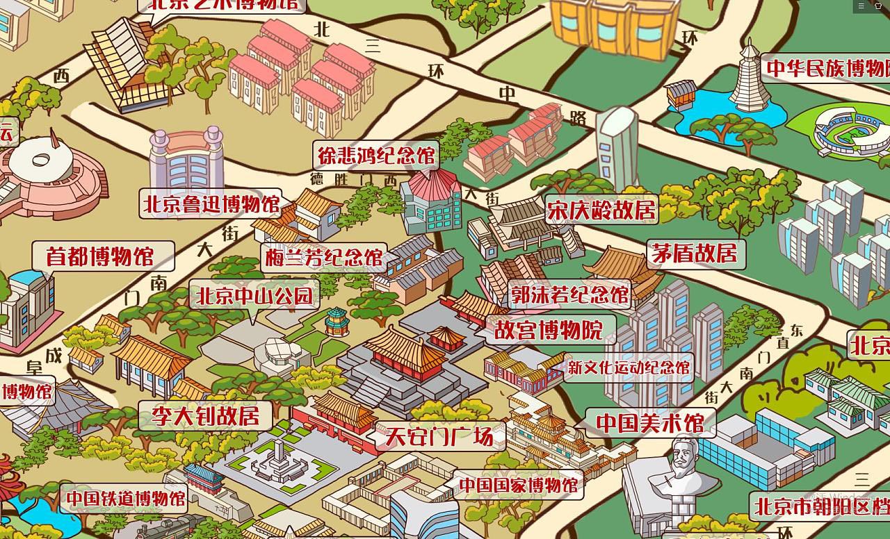 宿州手绘地图景区的文化印记